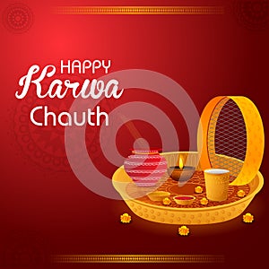 Indian festival background Karva Chauth celebrated by Hindu women