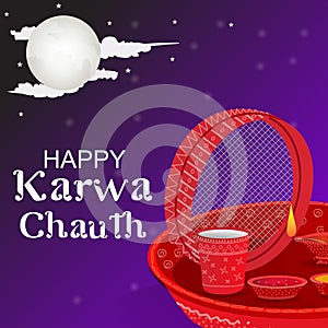 Indian festival background Karva Chauth celebrated by Hindu women