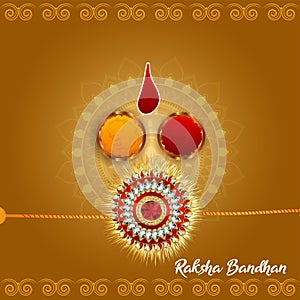 Indian festival happy raksha bandhan invitation greeting card and background