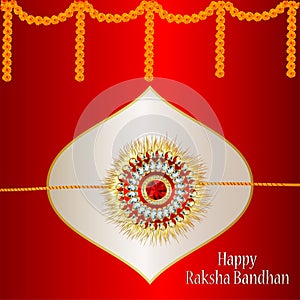 Indian festival happy raksha bandhan invitation greeting card and background