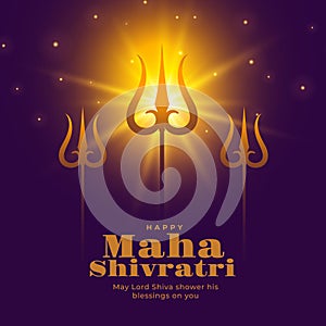 indian festival maha shivratri religious background with light effect