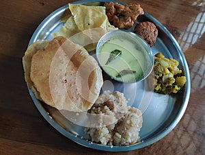 Indian Festival Thali Dish