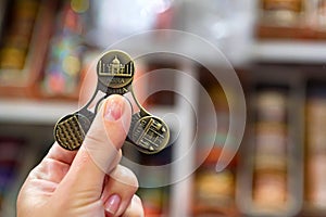 Indian fidget spinners in souvenir shop