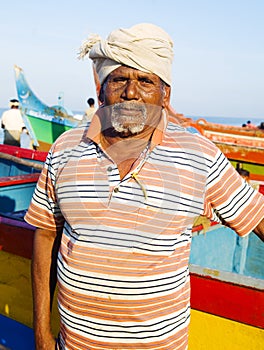 Indian Fisherman, Kerela, India Concept photo