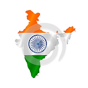 Indian flag with map