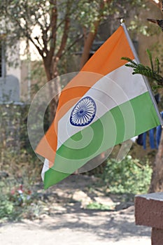 INDIAN FLAG WAVING
