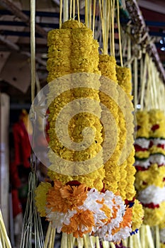 Indian flower garland in Johor Bahru, Malaysia