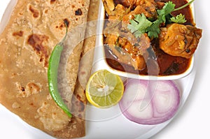 Indian Food - Chapati & Chicken