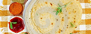 Indian food and indian cuisine related background with text space photo