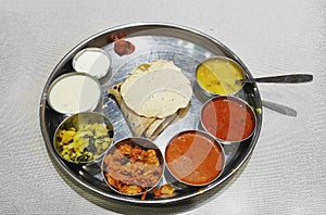Indian food lanch thali