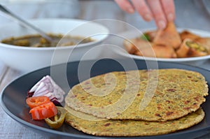Indian food Paratha flatbread Indian cuisine