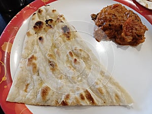 Indian food Parota with paneer tikka it& x27;s Yummy