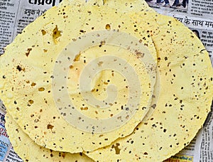 Indian Food-Roasted Papad