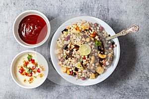 Indian food Sabudana Khichhichdi serves in festival seasons.