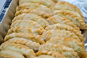 Indian food - samosa for sale at market