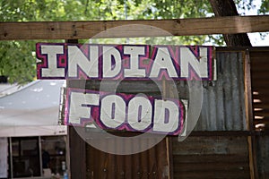 Indian Food Sign