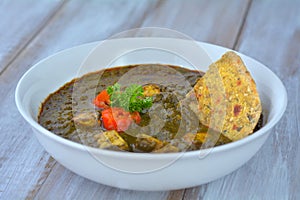 Indian food - Traditional Punjabi Palak Paneer.