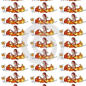 Indian gift card or cloth, pattern, repeating pattern,