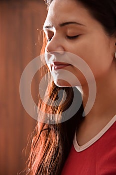 Indian Girl in meditation