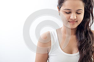 Indian girl in meditation