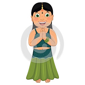 Indian Girl Vector Illustration