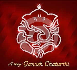 Indian god Ganesha, happy Ganesh chaturthi card