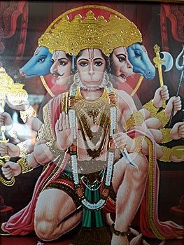 Indian God jai veer Hanuman. photo