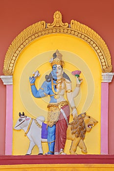 Indian God Shiva and Parvati. Ardha Nara Nari