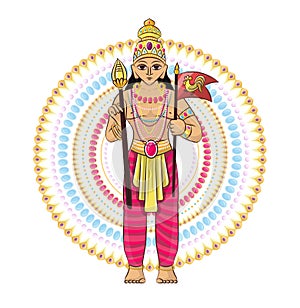 Indian god vector hinduism godhead of goddess and godlike idol Ganesha in India illustration set of asian godly religion