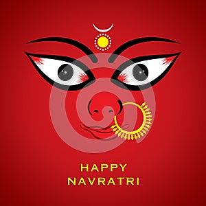 Indian godess durga devi face background