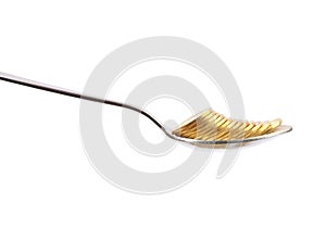 Indian Gold Coin with Silver Spoon