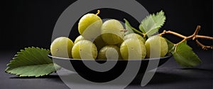 Indian Gooseberry (Amla) on black background