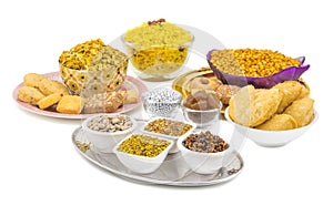 Indian Group of Diwali and Holi Celebration Food