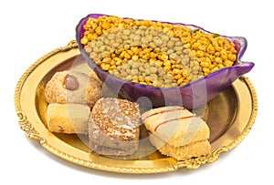 Indian Group of Diwali and Holi Celebration Food