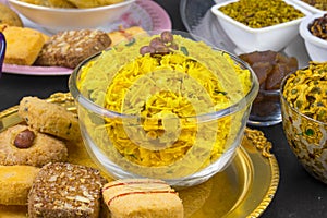 Indian Group of Diwali and Holi Celebration Food