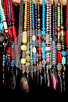 Indian handicrafts of colorful beads