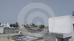 Indian haryana village roof top view photo