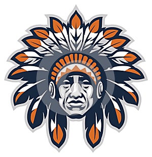 Indian head mascot