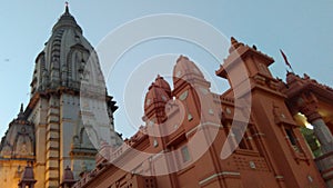 Indian hindu god shiv temple known as kashi vishwanath located in varanasi india at bhu main campus photo