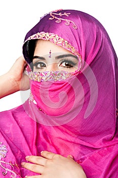 Indian Hindu woman with headscarf photo