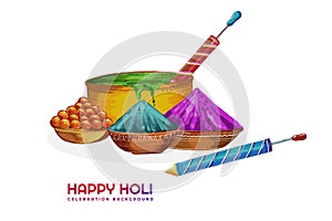 Indian holi traditional festival of colors card background