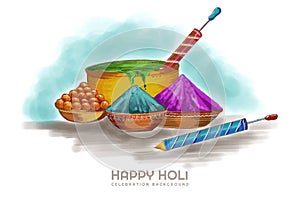 Indian holi traditional festival of colors card background