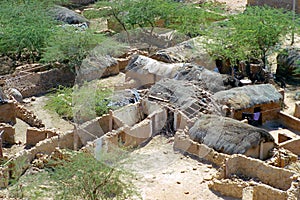 Indian huts photo