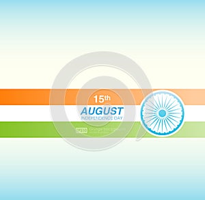 Indian Independence Day background with Ashoka wheel. Abstract colorful background. 15th August, India Independence Day