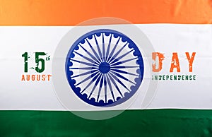 Indian Independence Day celebration background concept. Indian flag on white background for Republic Day and Independence Day