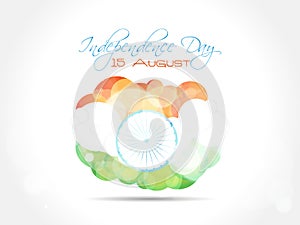 Indian Independence Day greeting card design with