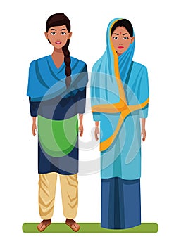 Indian women avatar cartoon character photo