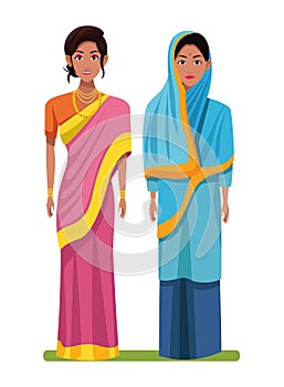 Indian women avatar cartoon character photo