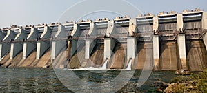 Indian jharkhand dam front view