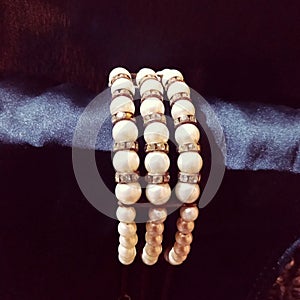 Indian jwellery beautiful lovely and shining pearl hand bracelet